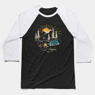 Camping scenery Baseball T-Shirt